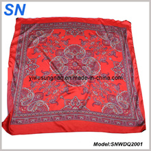 2015 Soem-Art- und Weisesatin-Paisley-quadratischer Schal